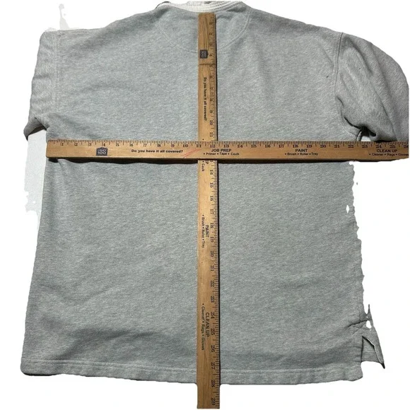 Aerie Womens The Chill Oversized Popover Polo Sweatshirt Size Medium Gray Preppy - Picture 2 of 5